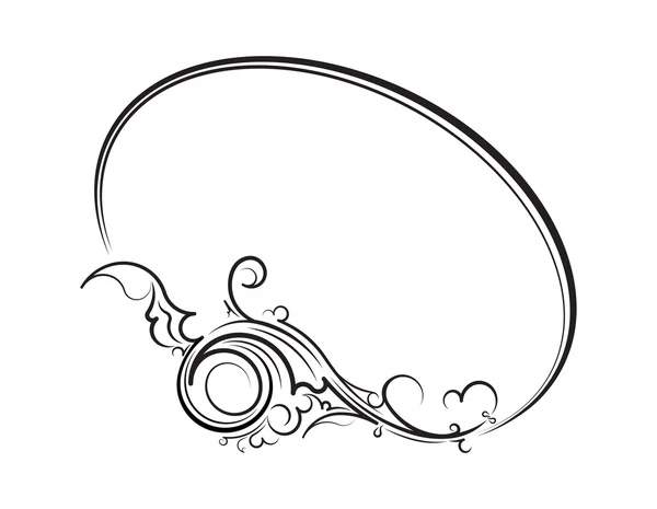 Elegante marco floral oval — Archivo Imágenes Vectoriales