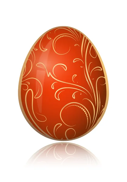 Heldere rode Easter egg — Stockvector