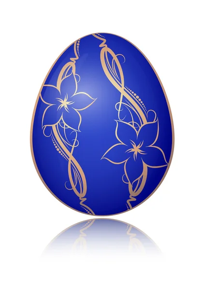 Œuf de Pâques bleu vif — Image vectorielle