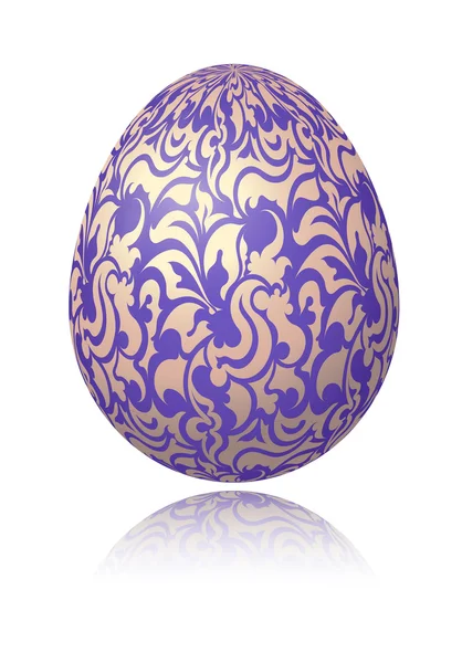 Světlé modré velikonoční vajíčko — Stockový vektor