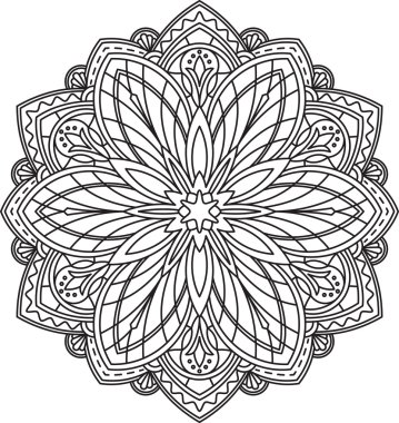 Dantel tasarım mono çizgi stili