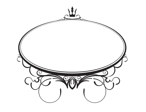 Elegante cornice ovale classica — Vettoriale Stock