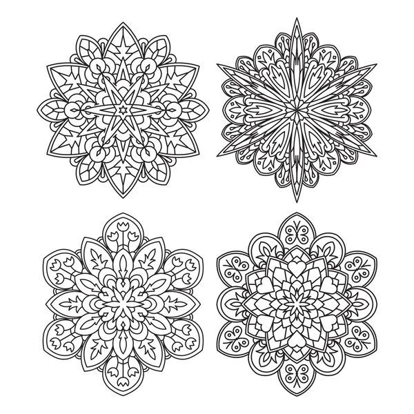 Mandalalar dekoratif öğeleri kümesi
