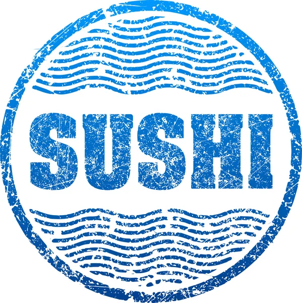 Selo estilo sushi grunge — Vetor de Stock