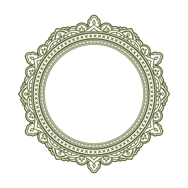 Vintage stijl decoratieve ronde frame — Stockvector