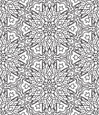 Kaligrafi Dikişsiz desen zengin dekore 