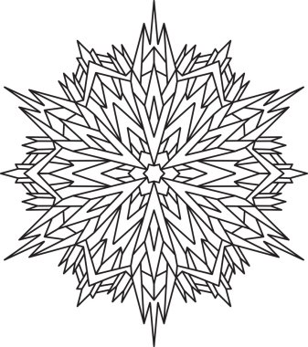 kar tanesi mono çizgi stili 