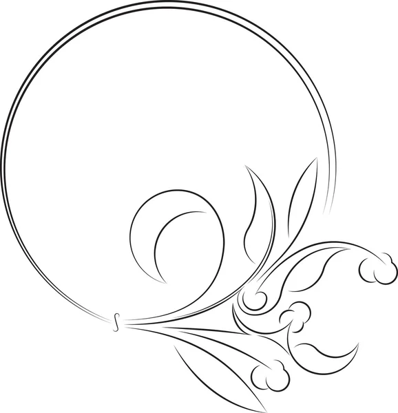 Elegante ovale floral frame — Stockvector