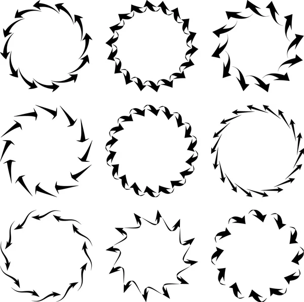 Ongewone sierlijke pijlen frame — Stockvector