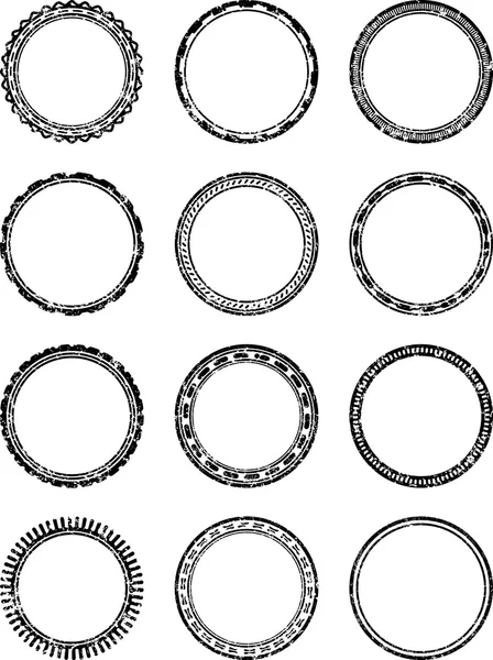 Set de sellos de goma Grunge — Archivo Imágenes Vectoriales