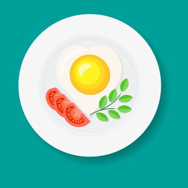 kalp şeklinde kızarmış yumurta