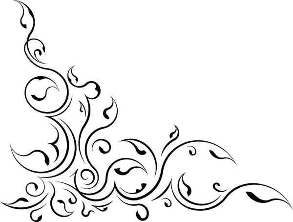 Rincón floral ornamental — Vector de stock