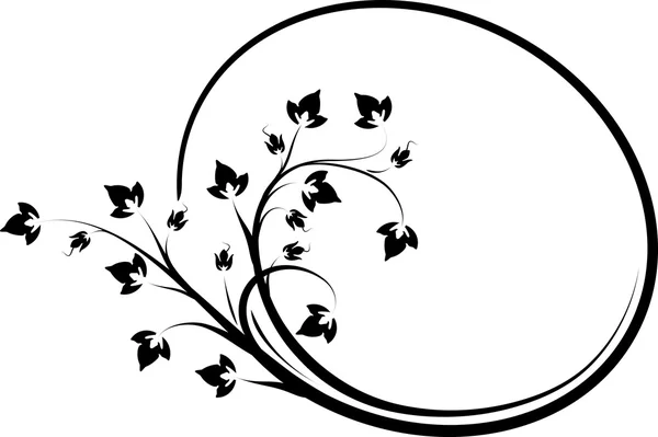 楕円形の花のフレーム — ストックベクタ