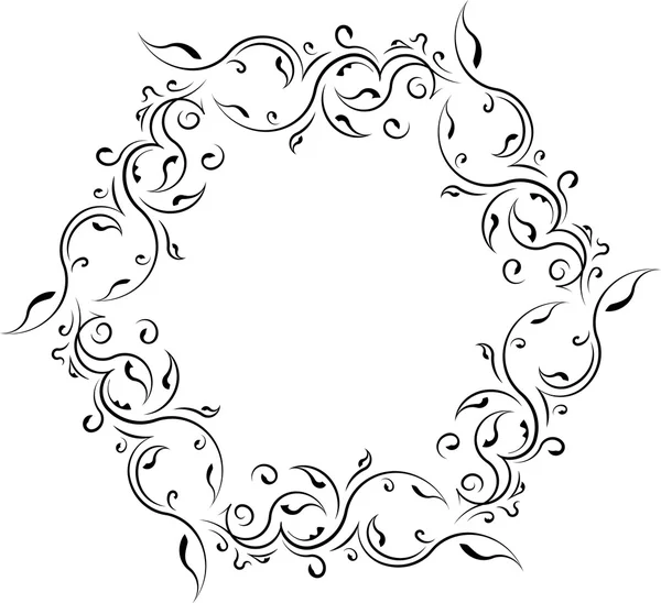 Lace floral frame — Stock Vector