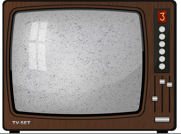 Realistyczne vintage telewizor — Wektor stockowy