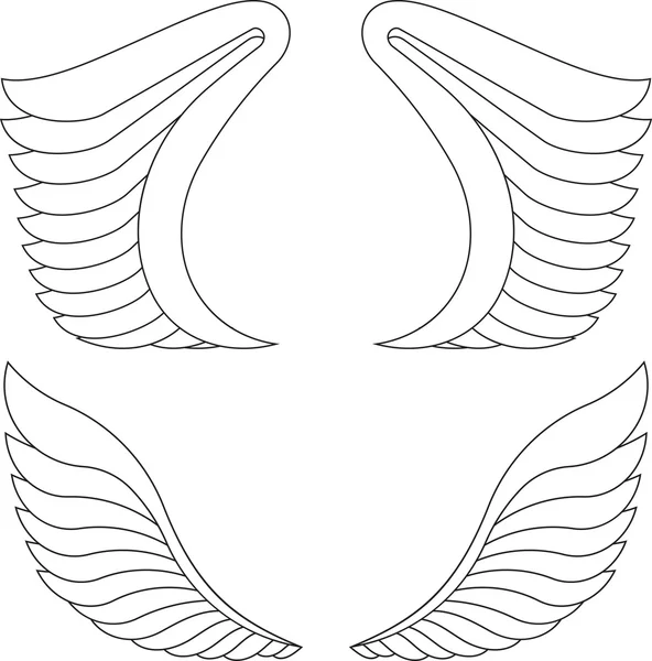 Dos pares de alas — Archivo Imágenes Vectoriales