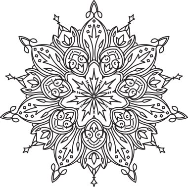 Siyah dantel tasarım mono çizgi stili 