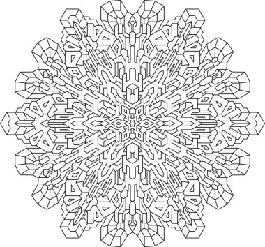 kar tanesi mono çizgi stili 