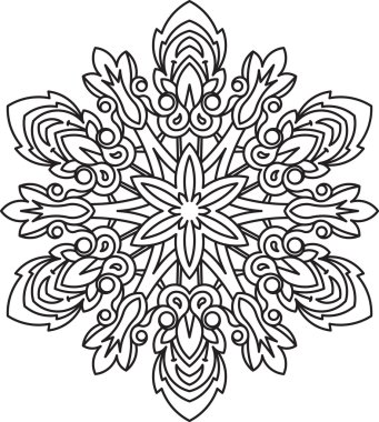 Siyah dantel tasarım mono çizgi stili 