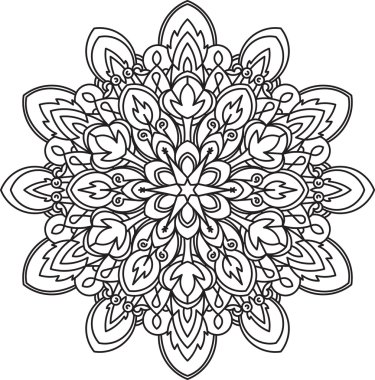 Soyut yuvarlak dantel tasarım