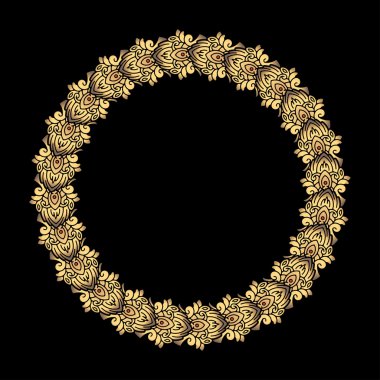 yuvarlak altın çerçeve 