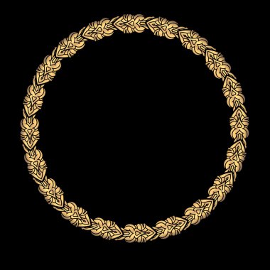 yuvarlak altın çerçeve 