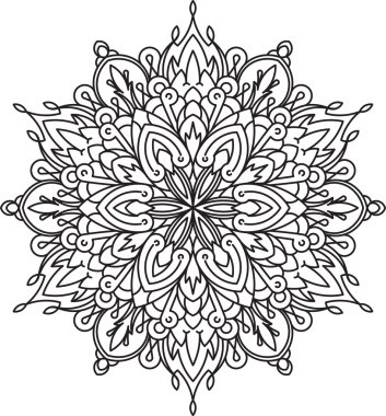 Soyut yuvarlak dantel tasarım