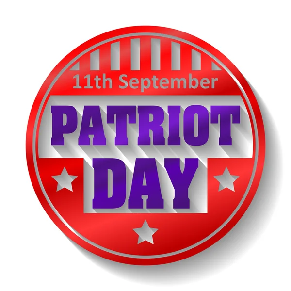 11th September Patriot day emblem — Stock Vector