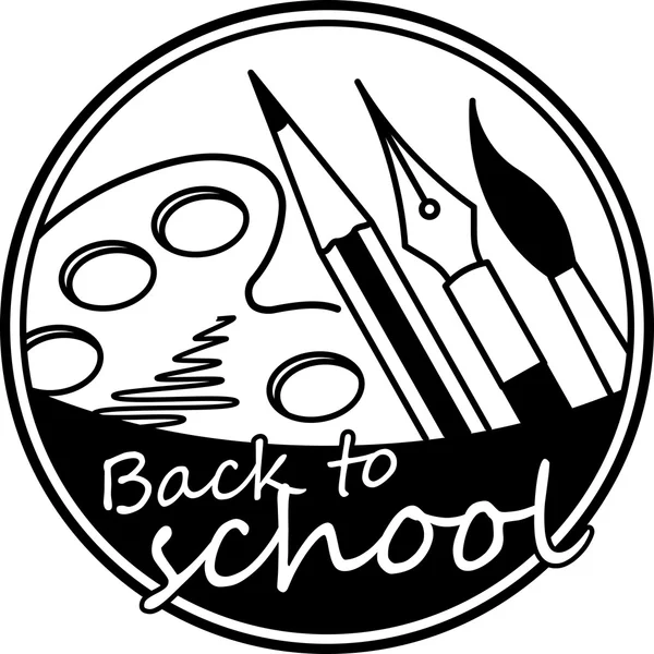 Modèle de logo de retour à l'école — Image vectorielle