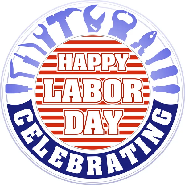 Happy labor day celebrating banner — Stock Vector