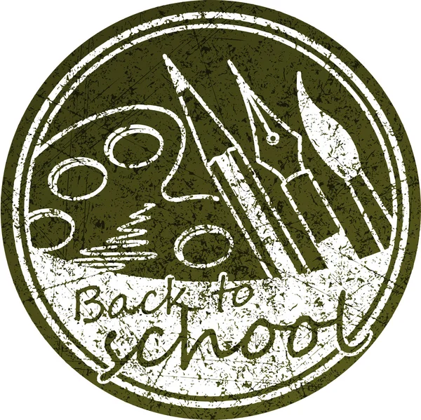 Modèle de logo de retour à l'école — Image vectorielle