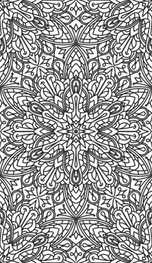 Dikişsiz soyut kabile siyah-beyaz desen. 