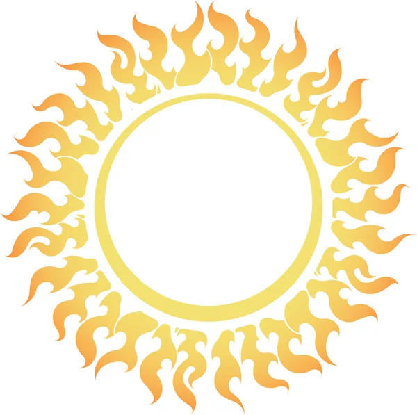 Warna-warni terang simbol matahari - Stok Vektor