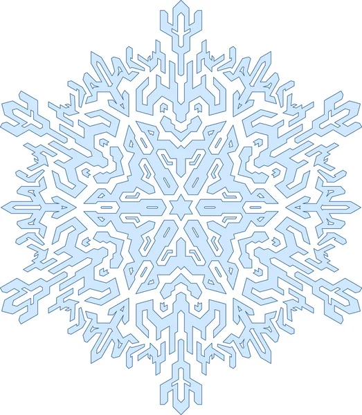 Copo de nieve decorativo en estilo mono . — Vector de stock