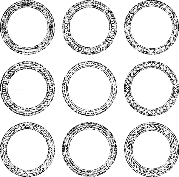 Aantal decoratieve cirkels — Stockvector