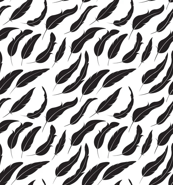Seamless pattern with feathers. — Stock Vector