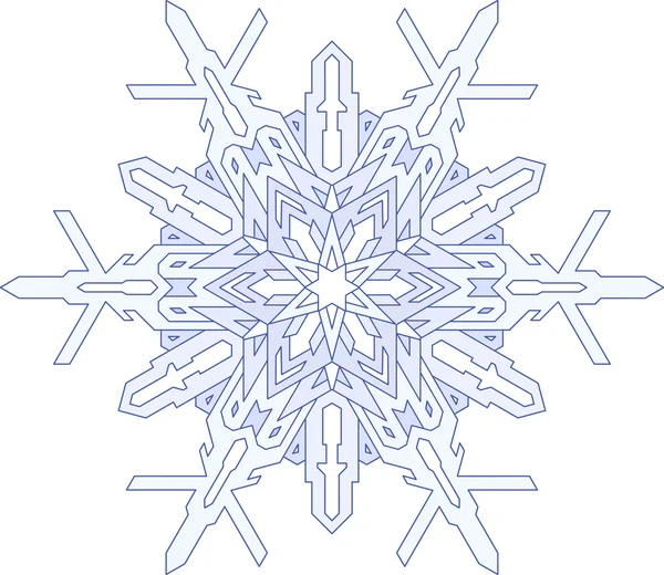 Patrón de copo de nieve decorativo — Vector de stock