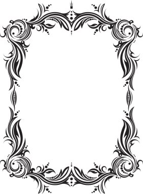 Dekoratif dantel süs siyah çerçeve 