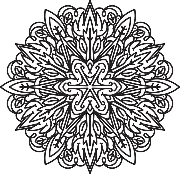 Ethnic black and white pattern zentangle — Stock Vector