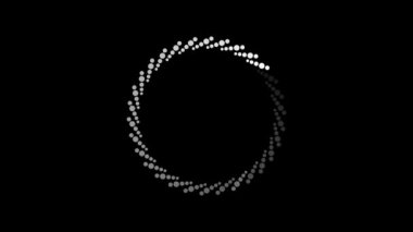 Siyah arkaplan üzerinde hareket eden çember şekilli sembol yükleniyor