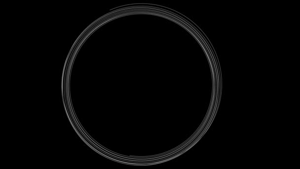 Animated Λευκό Κύκλο Πλήρωση Μέσα — Αρχείο Βίντεο