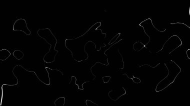 Hareket eden çizgiler siyah arka planda patlar. Dinamik 4K videosu.