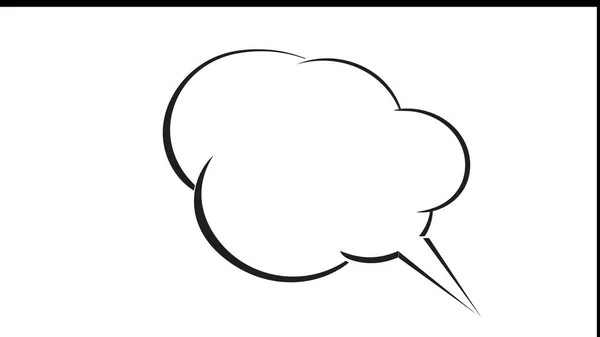 Comic style speech talking bubble with wiggle cartoon lines