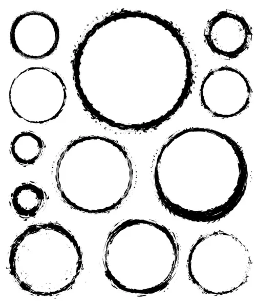 Grunge cadres ronds — Image vectorielle
