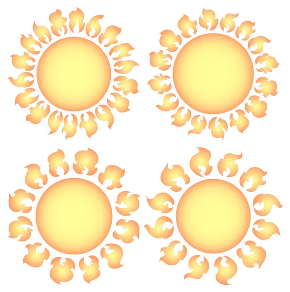 Sun symbols — Stock Vector