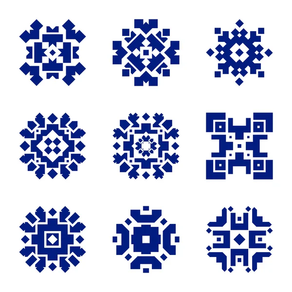 Copos de nieve originales . — Archivo Imágenes Vectoriales
