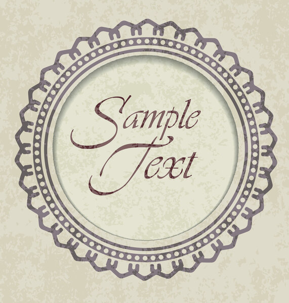 Vintage background with round frame