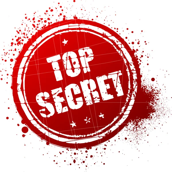 Top secret red stamp — Stock Vector