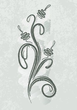 Grunge dekoratif şube