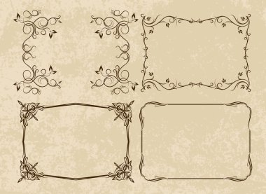 Dört dekoratif çerçeveler